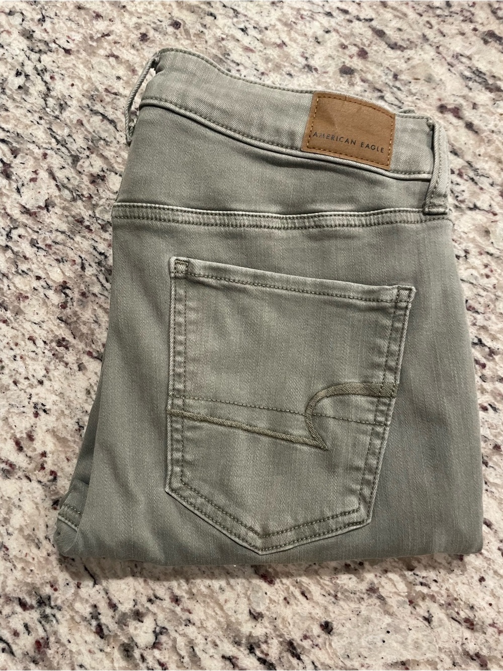 American Eagle Olive Green Mid-Rise Jeggings